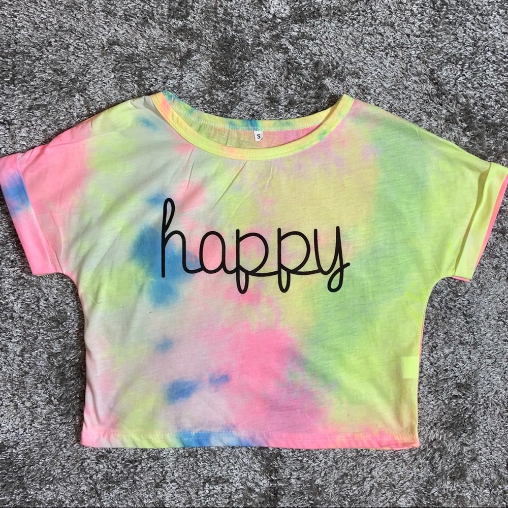 Happy Colorful Crop Top